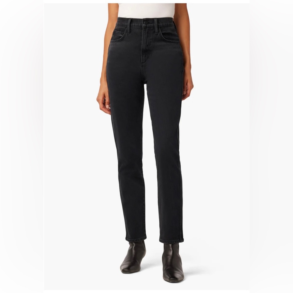 Joe’s Jeans High Rise Straight Ankle Jeans in Black